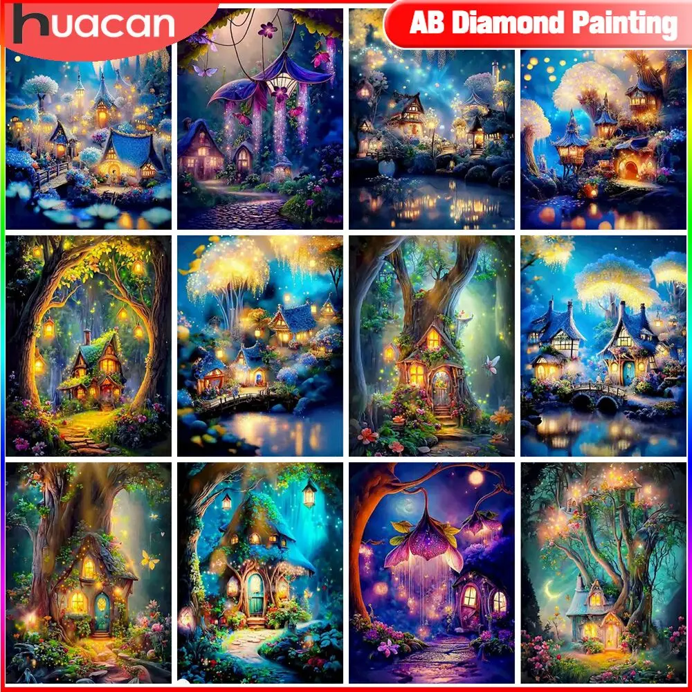 Peinture diamant maison arbre décorative Comment transformer votre intérieur en oasis de sérénité avec ce kit de fantaisie