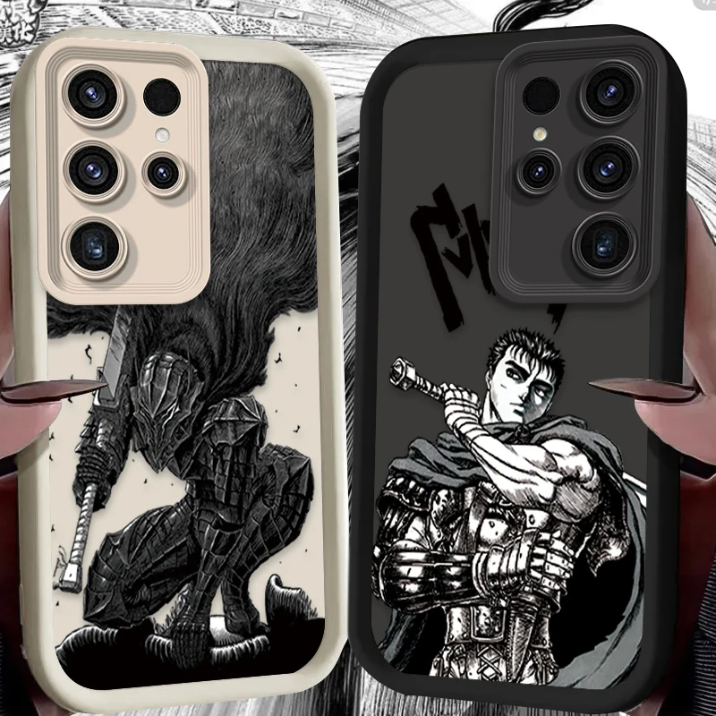 Anime Berserk Guts Case for Samsung Galaxy S25 S24 S23 Ultra S22 S21 Plus FE 5G A54 A34 A14 A73 A53 A33 5G Soft Silicone Cover