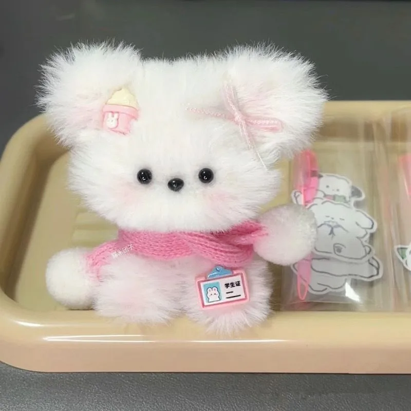 2025 Hot Selling Rabbit Hair Twisted Stick Puppy Cute Trend Creative DIY Handmade Material Bag Set Plush Doll