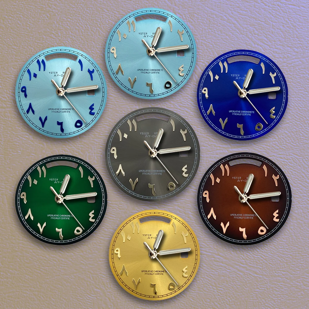 Best sellers 31mm S Logo Dial Arabic Dial Brown Gradient Dial Fit 8285 Movement Watch Modification Accessories