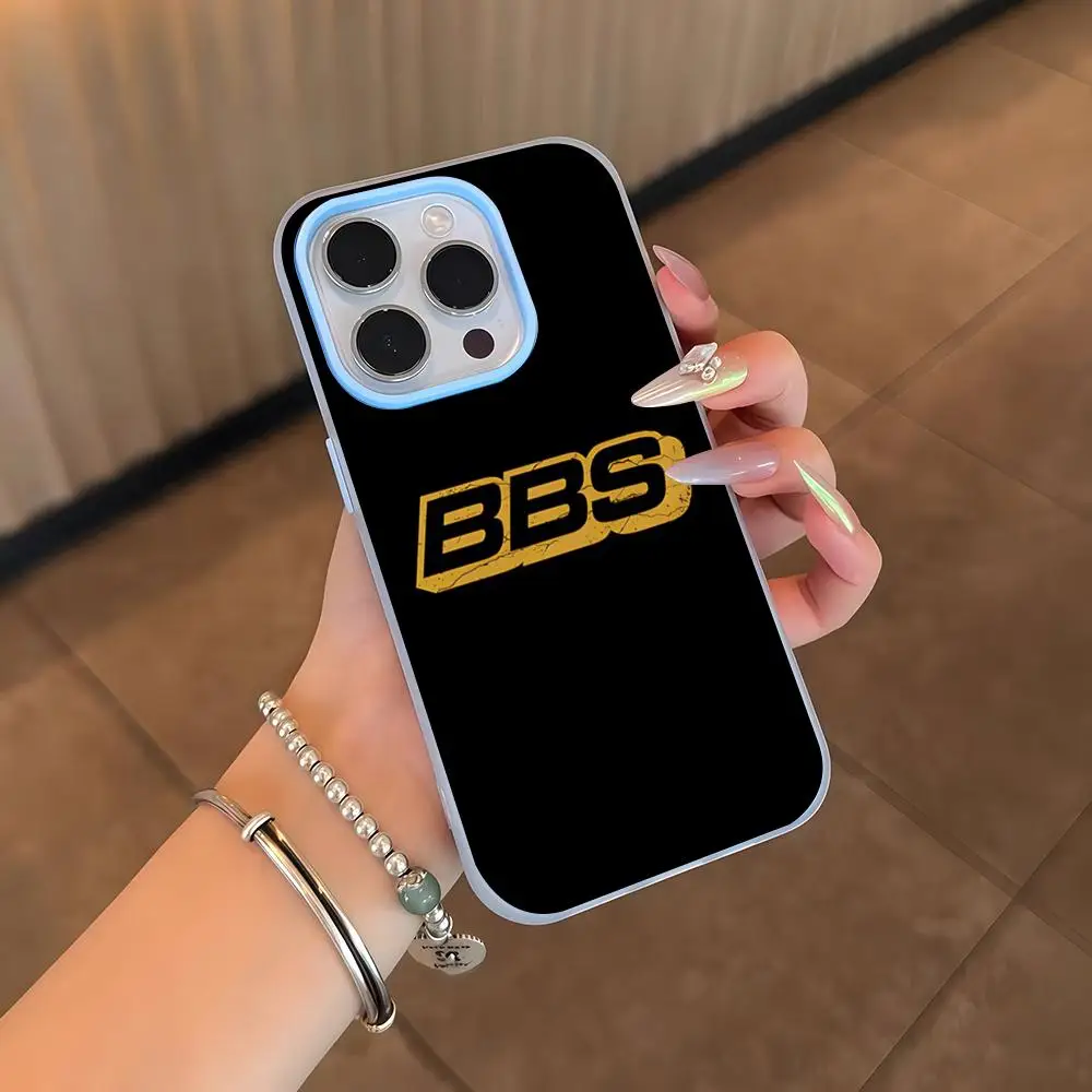 Funda de Teléfono Fashion B-bbs Color Caramelo Mate para iPhone 11 12 13 14 15 16 17 Air E Pro Max Plus, Funda Azul