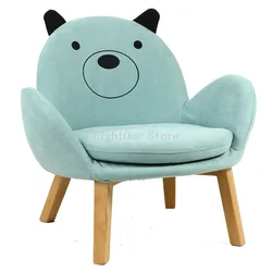 1-10 Age Children Sofa Chair Kids Washable Small Floor Seat Armchair Mini Sac Stool Cotton Linen Cute Cartoon Baby Furniture