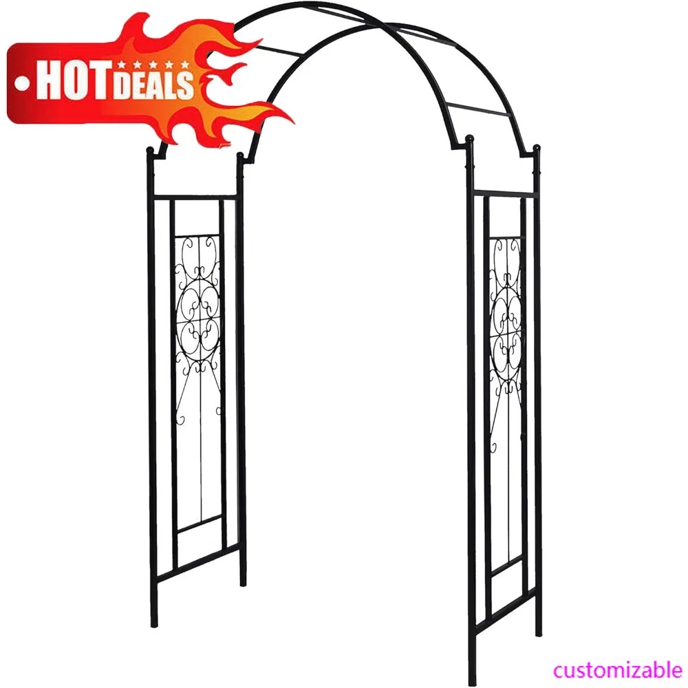 

Hot-Garden Arch Arbor Arbour Trellis Archway For Climbing Plants Roses Vines Support Rack, Outdoor Garden Lawn Backyard Patio, M
