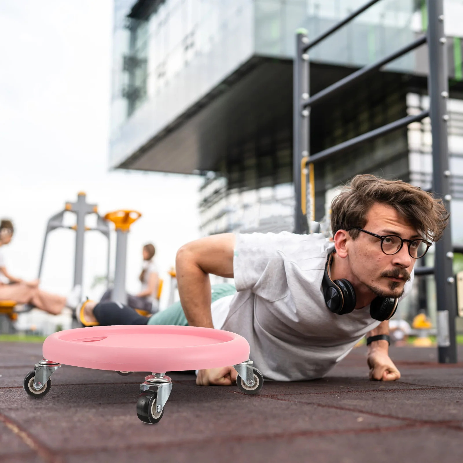 

1Set Fitness Sliding Disc Silent Abdominal Training Plate Portable Workout Sliders Disc with Knee Pad Multifunctional Exercise