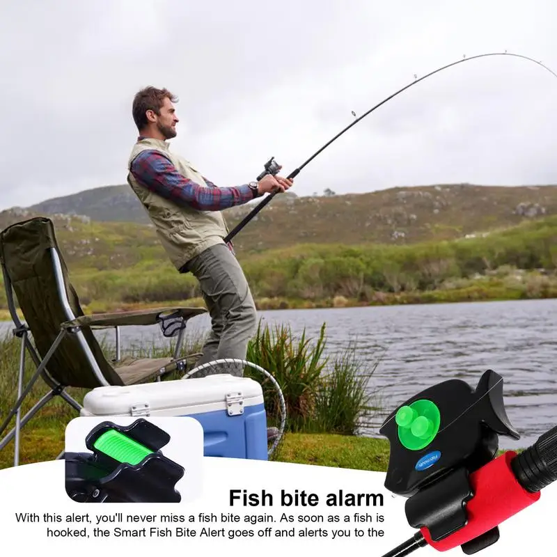 

Fish Alarm Bite Indicator Indicator Sound Bite Alert Bell With LED Lights Sensitive Electronic Fishing Bite Sound Alarm