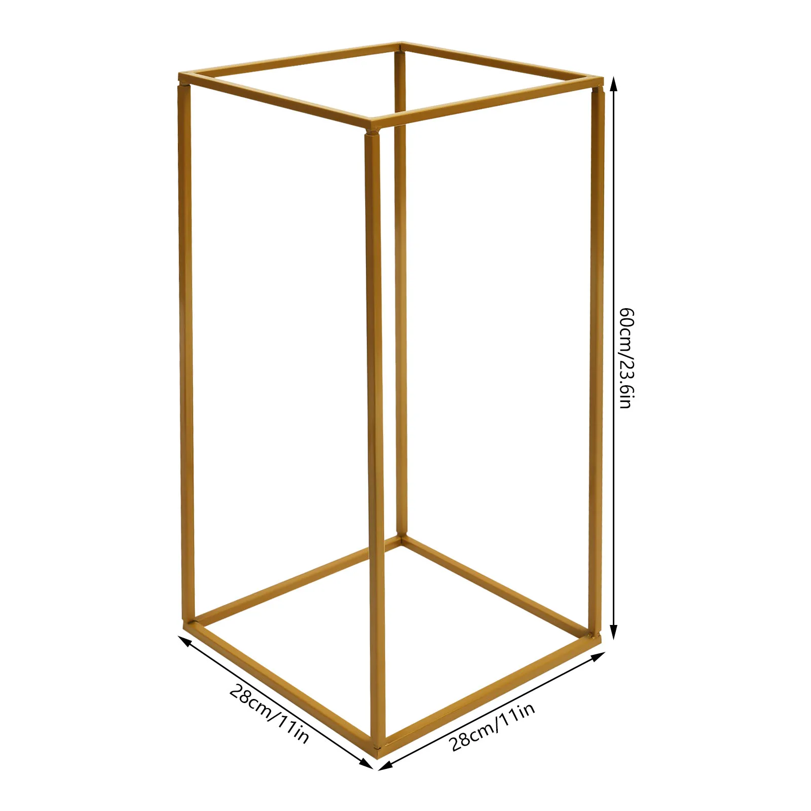 5Pcs Metal Wedding Flower Stand, Rectangular Flower Holder, Table Centerpiece, Dinner Party Centerpieces Table Decor Gold