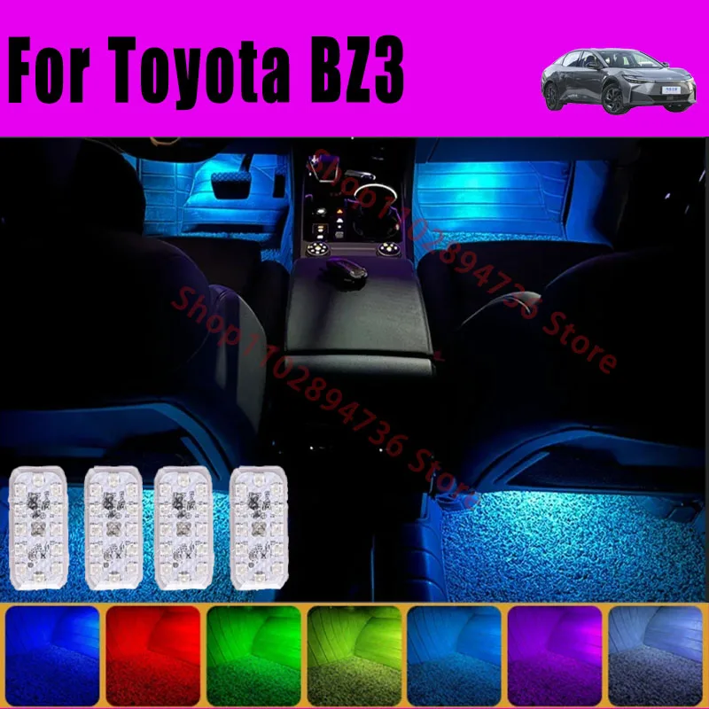 

RGB Footwell, багажное отделение, автомобильная лампа, заднее сиденье для Toyota BZ3, атмосферная декоративная лампа