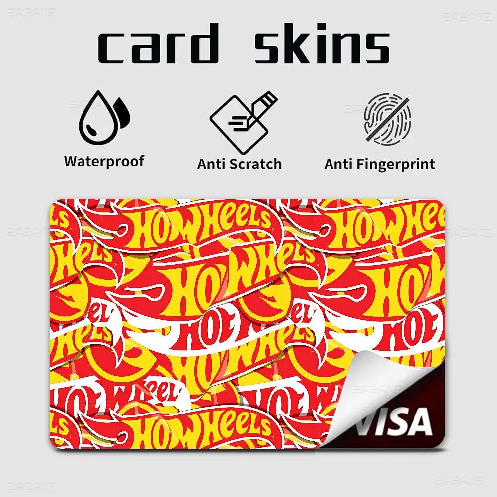 H-Hot Wheels 100% رائجة البيع أمين الائتمان الخصم البنك بطاقة حافلة بطاقة فيلم الجلد ملصق #6