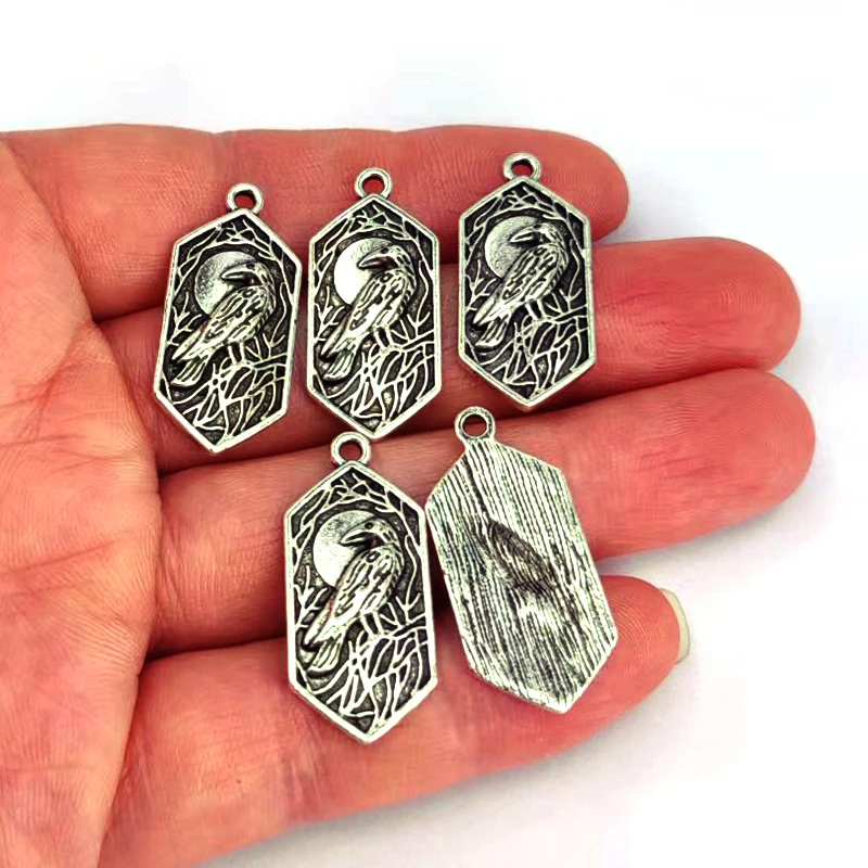 5pcs New DIY Bird Moon Tree Pendant Charm for Women Man Accessories