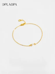 DPLAOPA 925 Sterling Silver Gold  on Recycled Sterling Silver Bracelet Freshwater Pearls Cubic Zirconia Women Luxury Jewelry