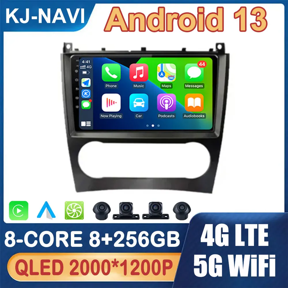 

Android 14 for Mercedes Benz C Class W203 C200 C230 C240 C320 C350 CLK W209 A209 2004-2011 Car Radio Multimedia Video Player GPS