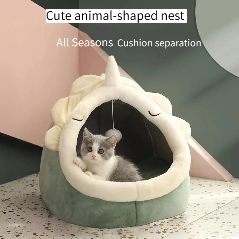 

Suitable for dogs and cats Four seasons cat house dog house Internet red cat Villa small dog closed cat nest