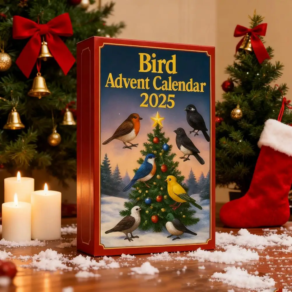 

Bird-themed Holiday Decor Bird Christmas Decorations 2025 Realistic Acrylic Bird Ornaments Advent Calendar 24 Days of for Tree