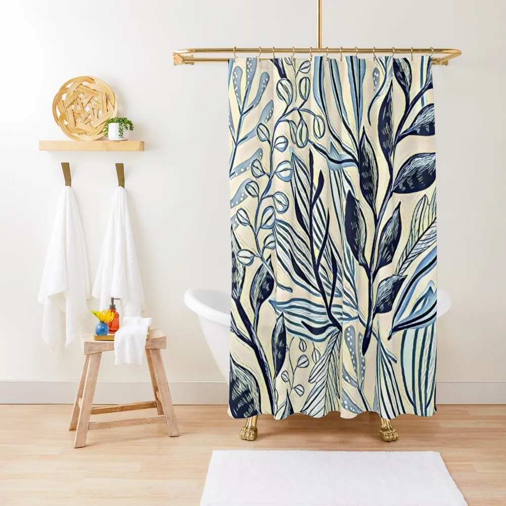 

Leaves and Branches Painting Shower Curtain Shower Set In The Bathroom Waterproof Bathroom Shower Luxury Bathroom Curtain