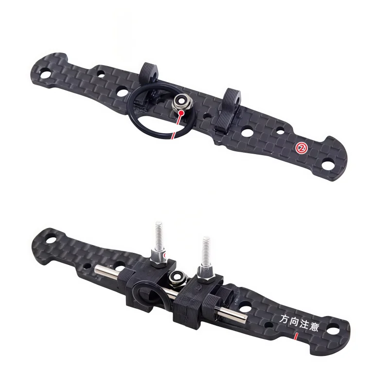 1SET Homemade Mini 4WD Carbon Fiber CNC Kit MS/MSL Internal Suspension Car Swing Track Fish Head Pivot Sliding With Screw