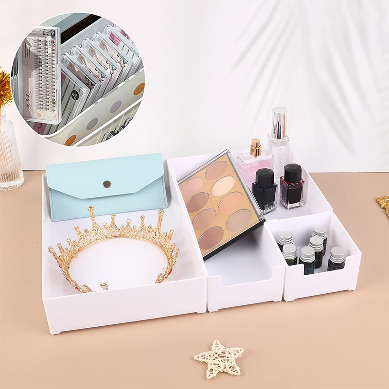 White Multi Size False Eyelash Storage Box For Eyelash Extension Tool Organizer Lash Accessories Cosmetic Tools Storage Box