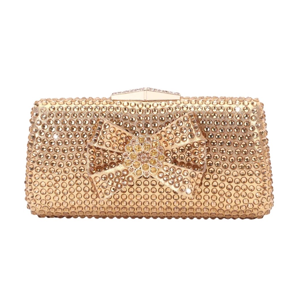 Hot Diamond Clutch Full Diamond Veneer PU Crystal Fashion Holiday Party Wedding Flash Diamond Chain Portable Women's Satchel