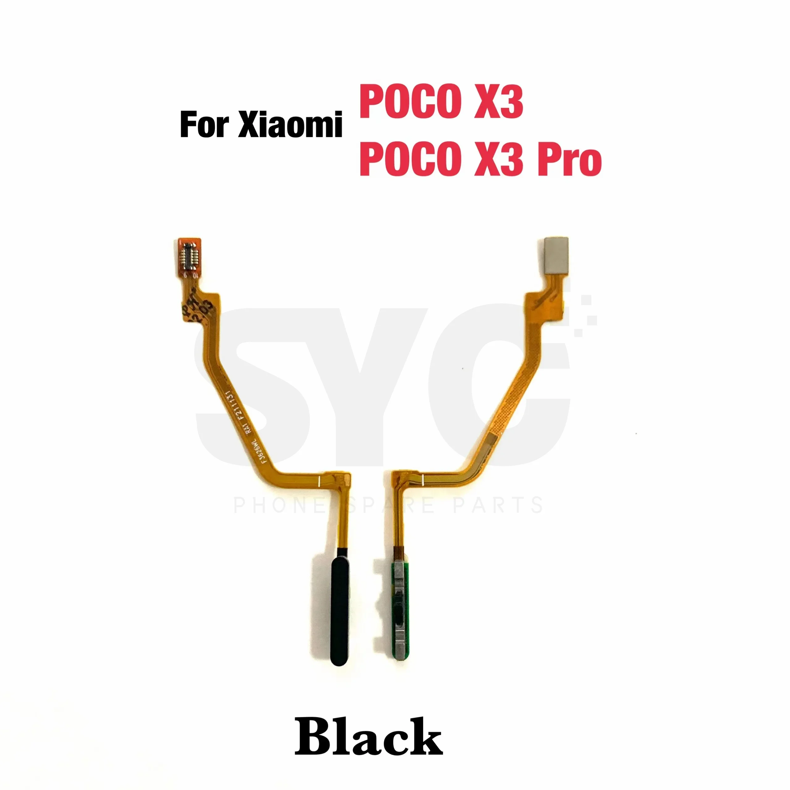 10Pcs Finger Reader Fingerprint Reader Sensor Home Button Flex Cable For Xiaomi PocoPhone Poco X3 NFC Pro M3 Redmi 9T