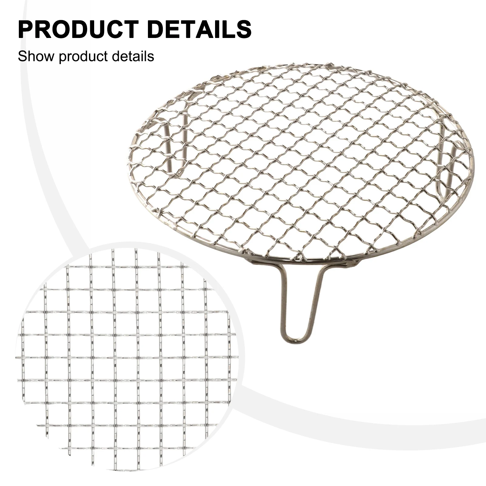 Tray BBQ Grid Net Outdoor Resistant Welding Precise Stainless Steel Camping Even Mesh Heating Block Functional