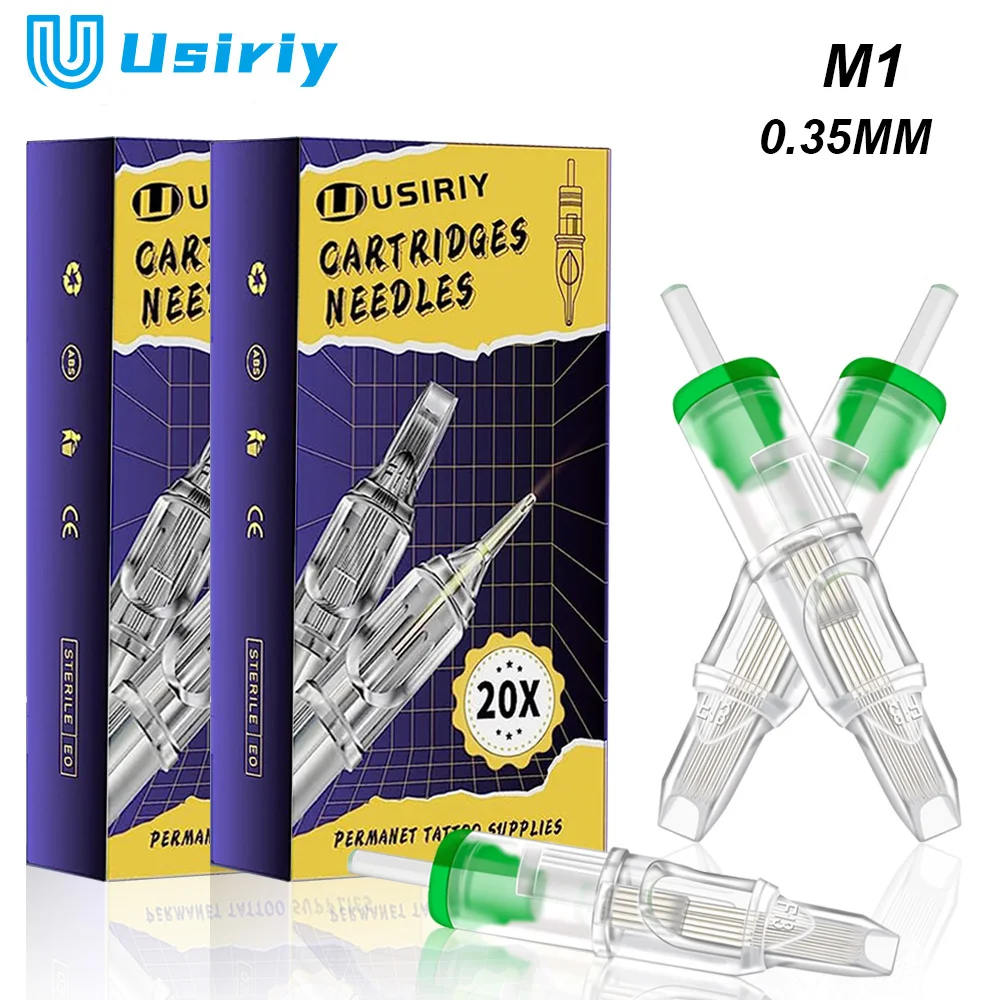 

20/40pcs M1 Cartridge Tattoo Needles 0.35MM Sterilized Magnum Cartridge Needle for Tattoo Permanent Makeup Pen Machine