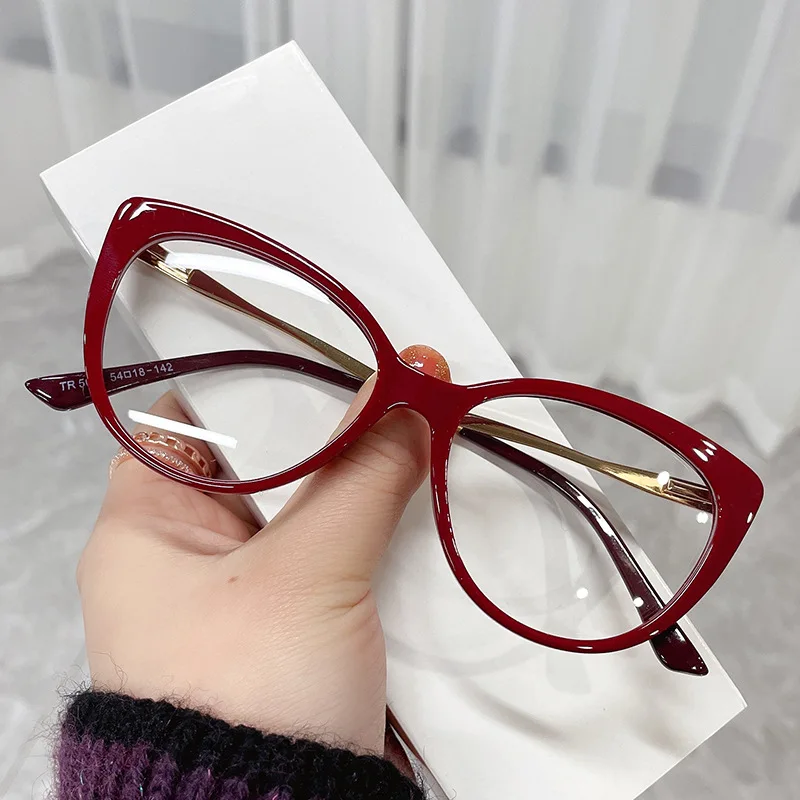 Fashion Cat Eye Optical Glasses Frames Women Vintage Clear Lens Optical Eyeglasses Frame Prescription Spectacle Frames