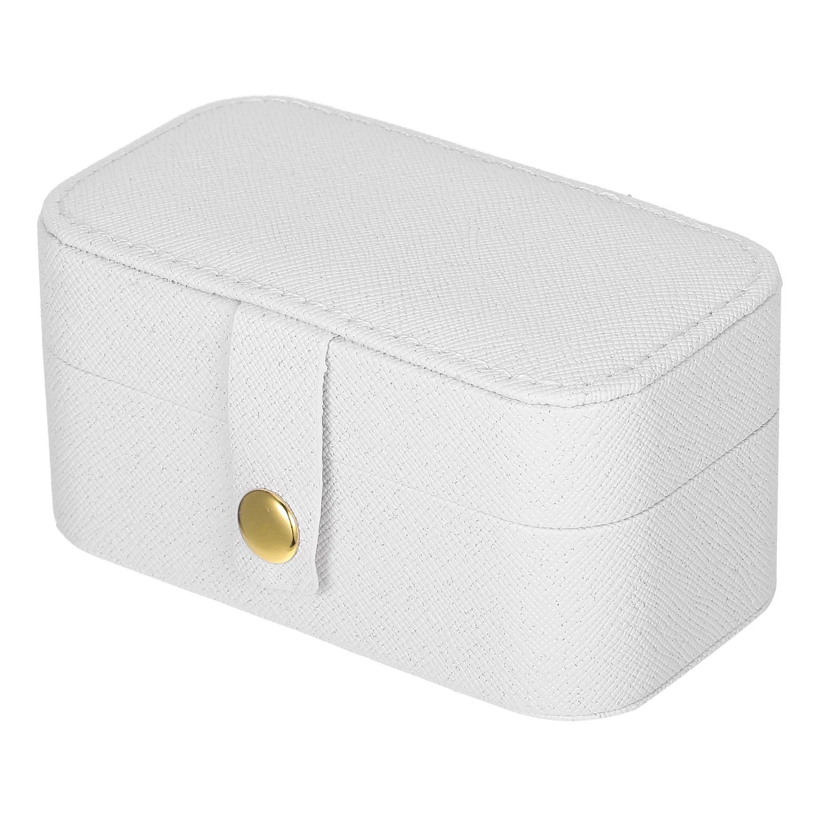 

Travel Jewelry Box Small Earring Holder White Portable Mini Case Sturdy Material Compact Spacious Girls Jewelry Storage