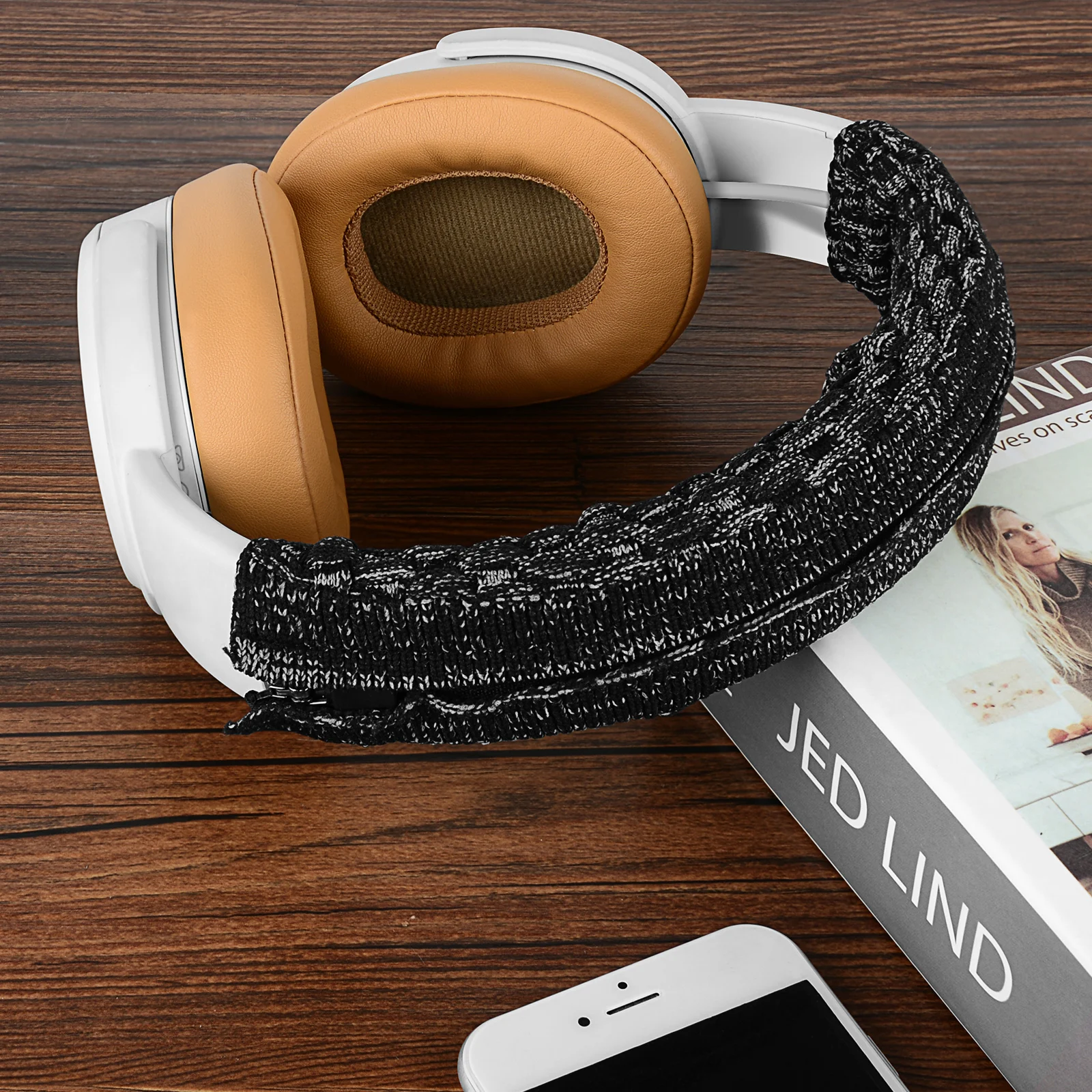 Geekria Knit Fabric Headband Cover Compatible with Sony WH1000XM5/XM4/XM3, Beats Studio Pro, Studio3 Headphones