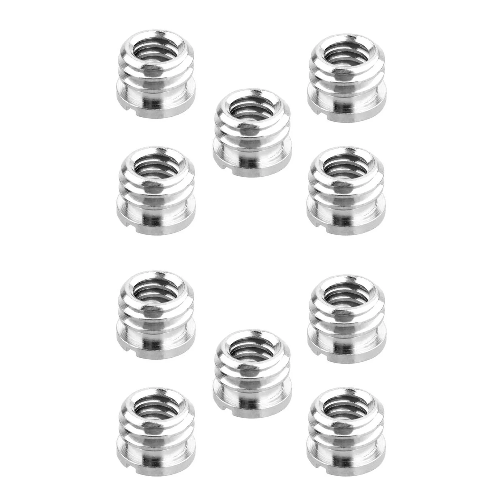 10 Pack 1/4 Inch To 3/8 Inch Convert Screw Standard Adapter Reducer Bushing Converter For DSLR Camera Camcorder Tripod