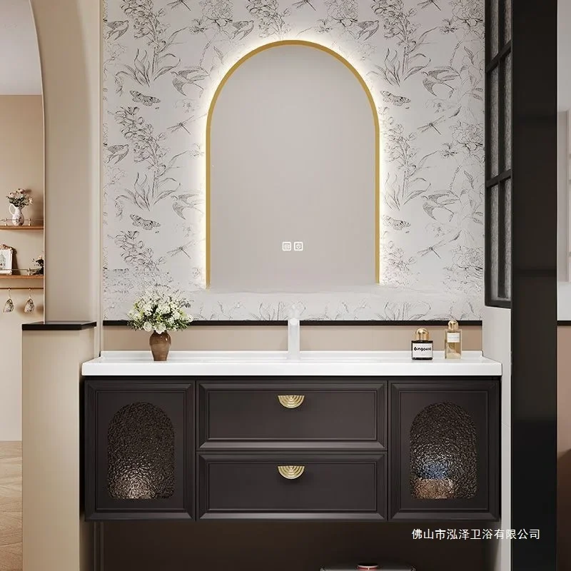 O9.7- ceramic integrated basin bathroom cabinet combination wash basin toilet washbasin lig luxury washbasin modern simplicity