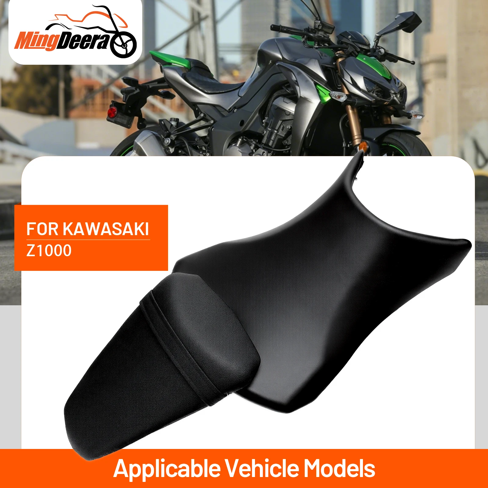 

Driver Rider Passenger Seat Fit For KAWASAKI Z1000 2010-2013 2011 2012 Motorcycle Black Front Driver Seat Pillion Cushion