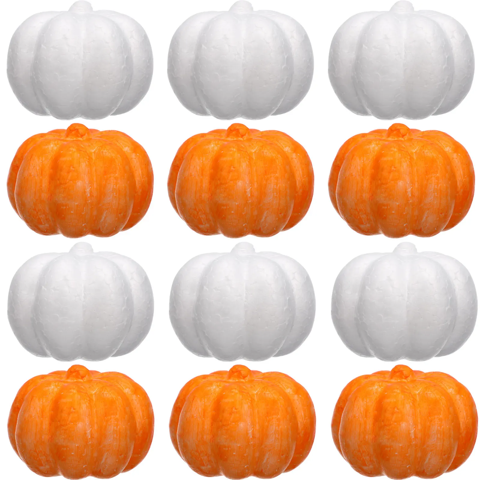 

20pcs Simulation Pumpkin Decor White Embryo Diy Craft For Halloween Party Kids Artificial Vegetable Models Harvest Festival
