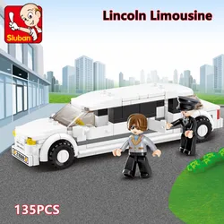 Sluban Building Block Toys City Scene B0323 Luxury Limousine 135PCS Bricks Mini Limo Compatbile With Leading Brands