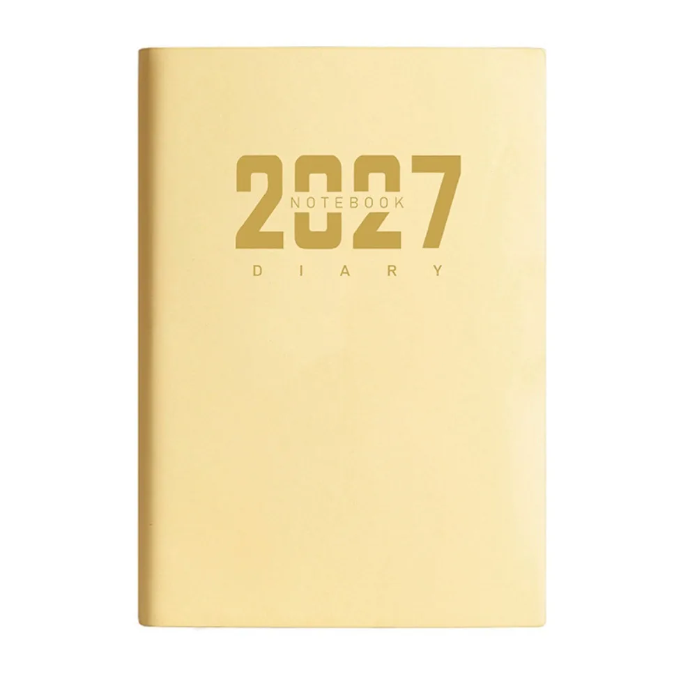 Portable A5 2027 Schedule Book Planner Reminder To Do List Daily Planner Book Textured PU Planner Notebook Office Supplies