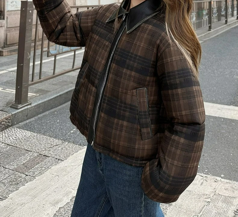 2025年新作 レディース ショート丈 スタンドカラー 中綿入り 冬用 ゆったり 中綿ジャケット