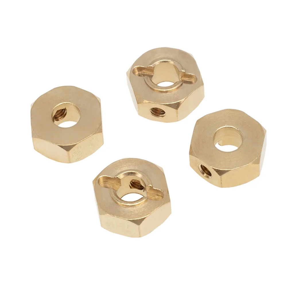 CYGJ-Brass 12Mm Hex Wheel Hub Extended Adapter For Axial SCX10 III CC01 WRAITH RR10 Redcat GEN8 1/10 RC Crawler Car