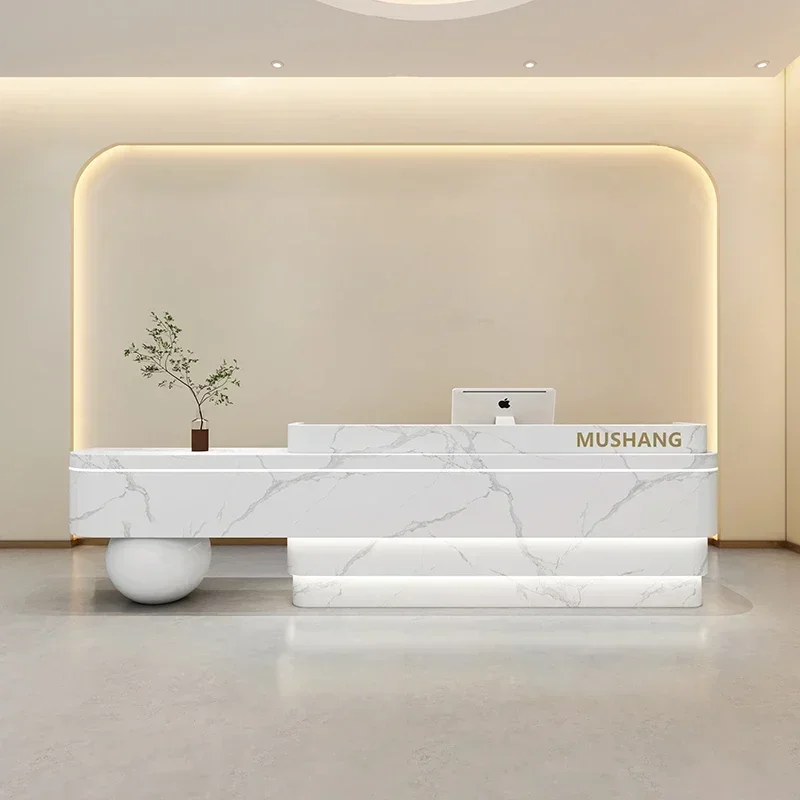 

Korean Office Cash Register Business Reception Tables Clothing Store Customer Center Shop Desk ComputerReception Hotel Furniture