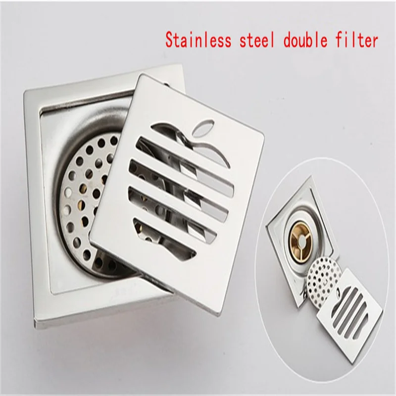 Bathroom hair blocking net bathroom sewer insect floor drain sticker deodorant square anti-hair filter drain outlet