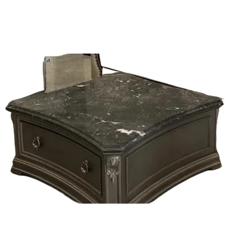 

Coffee table marble retro and old, carved, solid wood coffee table, high-end furniture