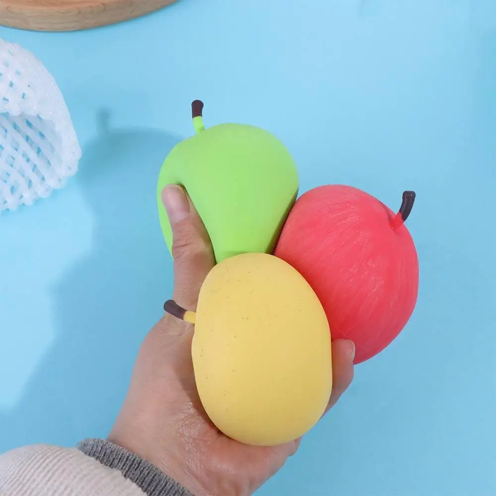 Slow Rebound Simulation Fruit Ball Elastic Kneading Fruit Shape Squeeze Toys Pinch Handmade Fruit Shape Fidgeting Toys Funny Toy