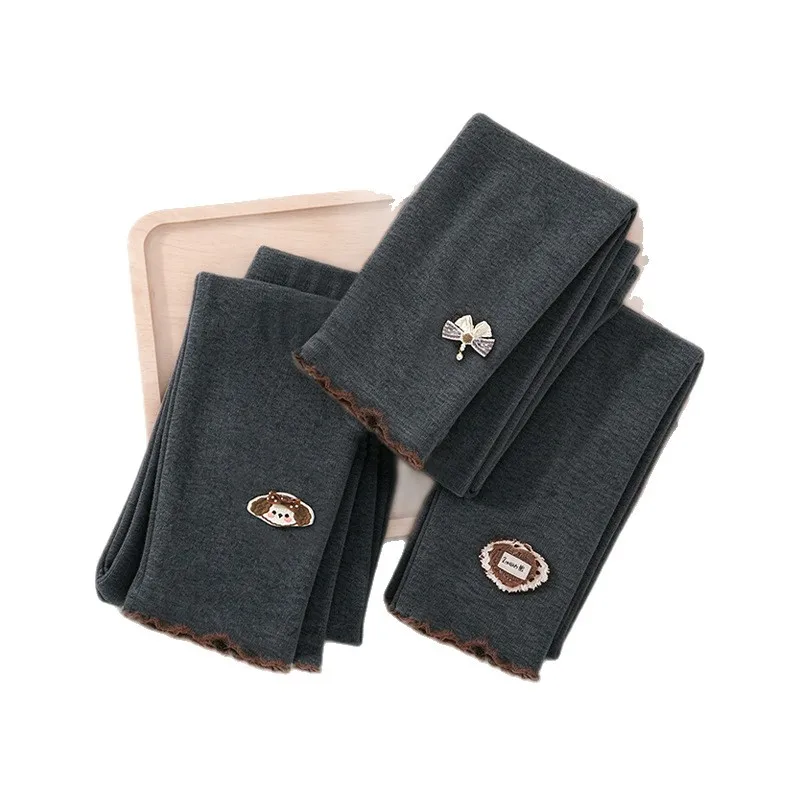 Korean Version of Girls' Spring, Autumn, Winter with Fleece Leggings for 0-4 Year Old Girls' Outdoor Leisure Pants