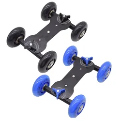 Rail Rolling Sliding Dolly Stabilizer Skater Slider for Camera Smartphone Photography Car with Smart Phone Clip and Ball Head