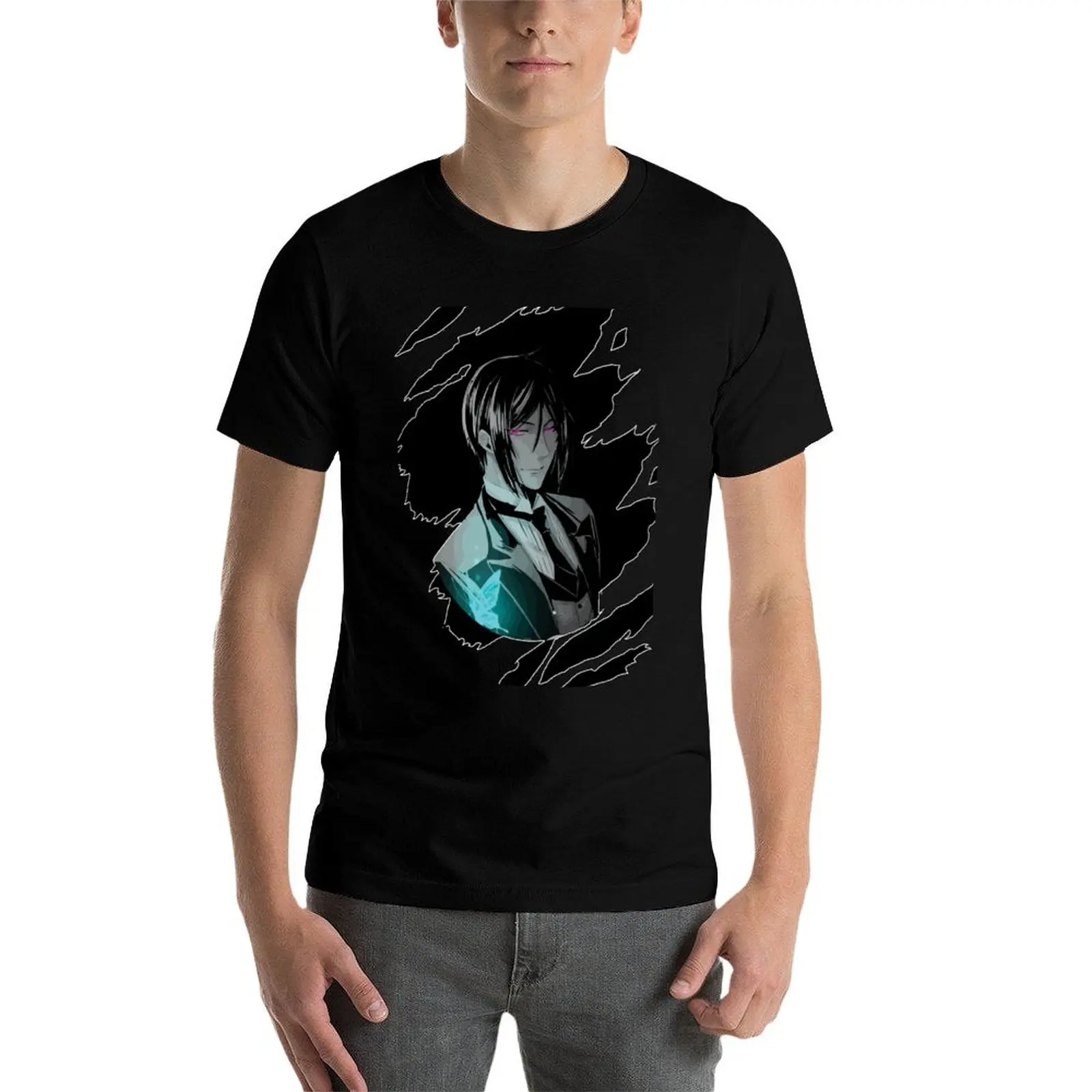 Seb Black Butler T-Shirt Classic Basic Casual T-Shirt - view 4