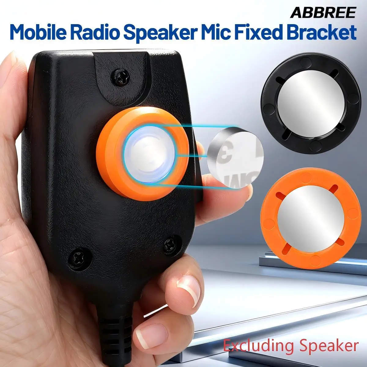 ABBREE Walkie Talkie Microphone Holder Magnetic Fixed Bracket Car Mobile Radio CB Radio Mic Mount Bracket Two Way Radio Support
