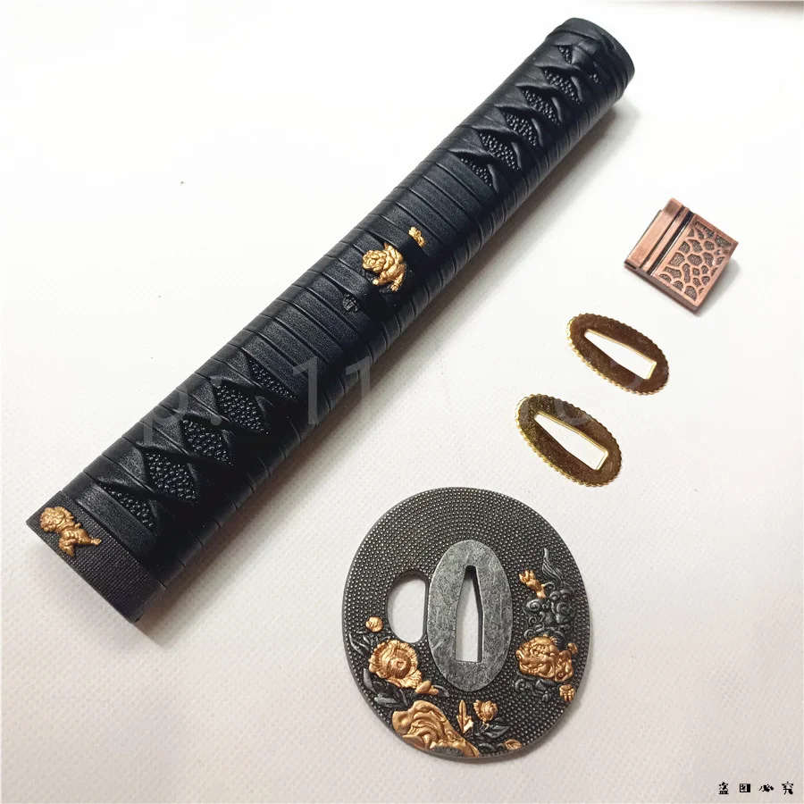 Haigi Quality Tsuka Handle Alloy Tsuba Guard Fuchi Kashira Menuki Habaki Seppa Apply To Japanese Katana Samurai Sword Fittings