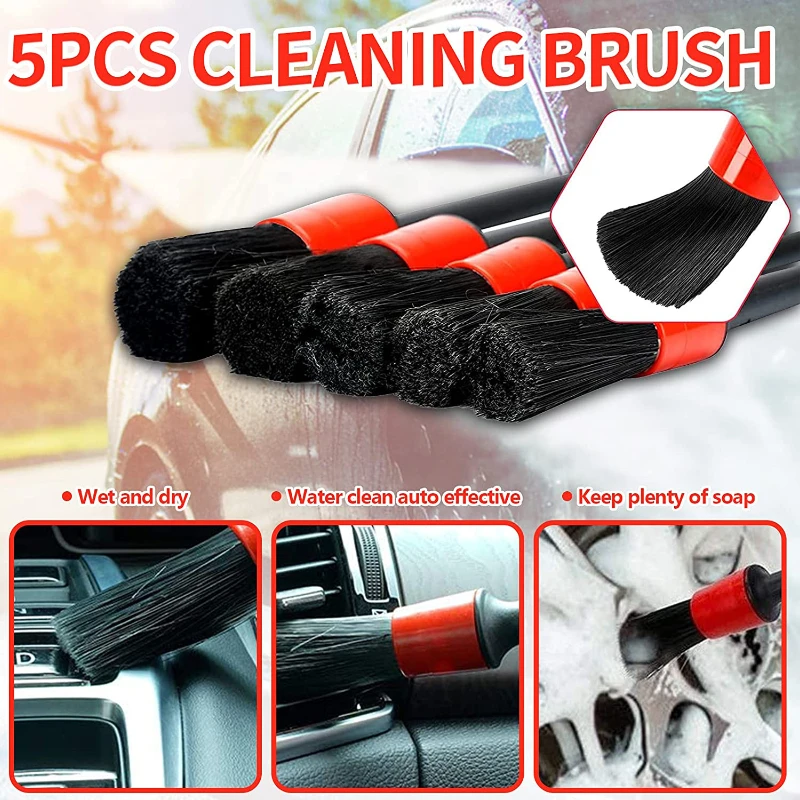 16PCS Car Detailing Tools Drill Brush Interior Detail Blinds Brush Car Wash Gloves Cleaning Rag