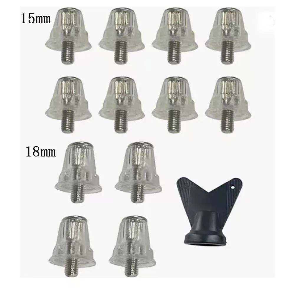12pcs Soccer Shoe Replacement Cleat Kit With M5 Screws In 15mm/18mm/13mm/16mm Football Shoe Nails Accessories