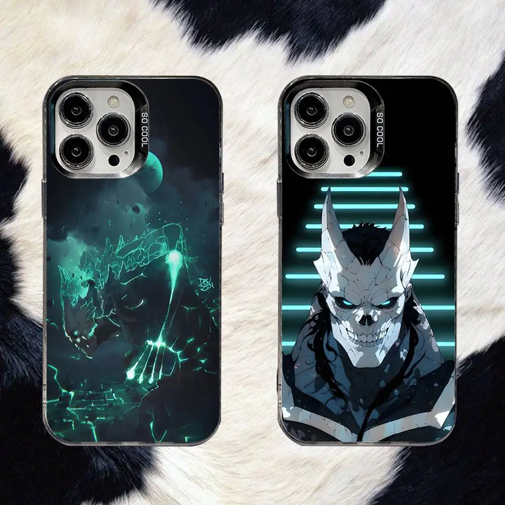 

Kaiju No 8 Anime Phone Case For iPhone 16,15,14,13,12,11,8,7,Pro,Max,Plus,Mini,XS,SE Anti Fall Black Matte Hard