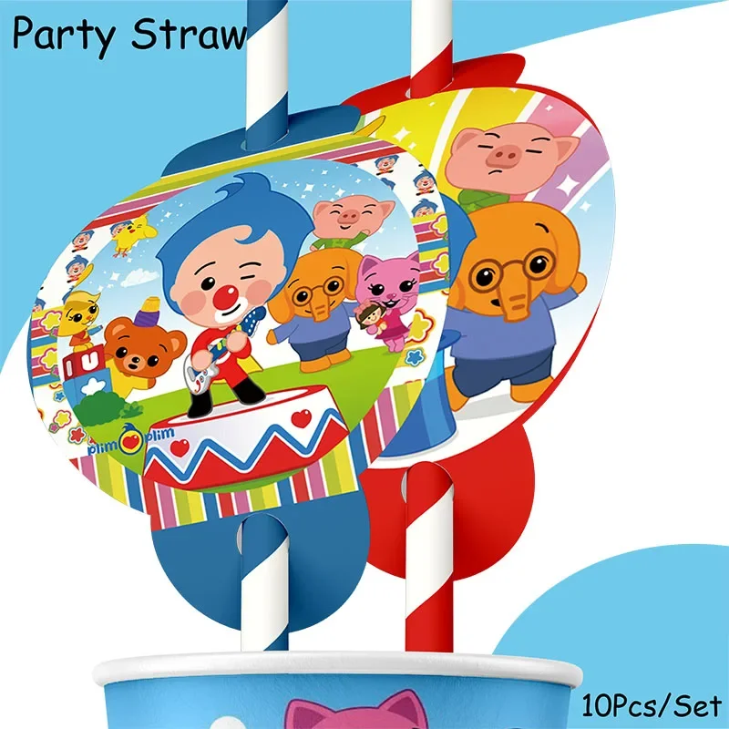 clown plim magic party decoration plate balloons latex balloon backdrop banner cake table decoration topper baby shower supplies