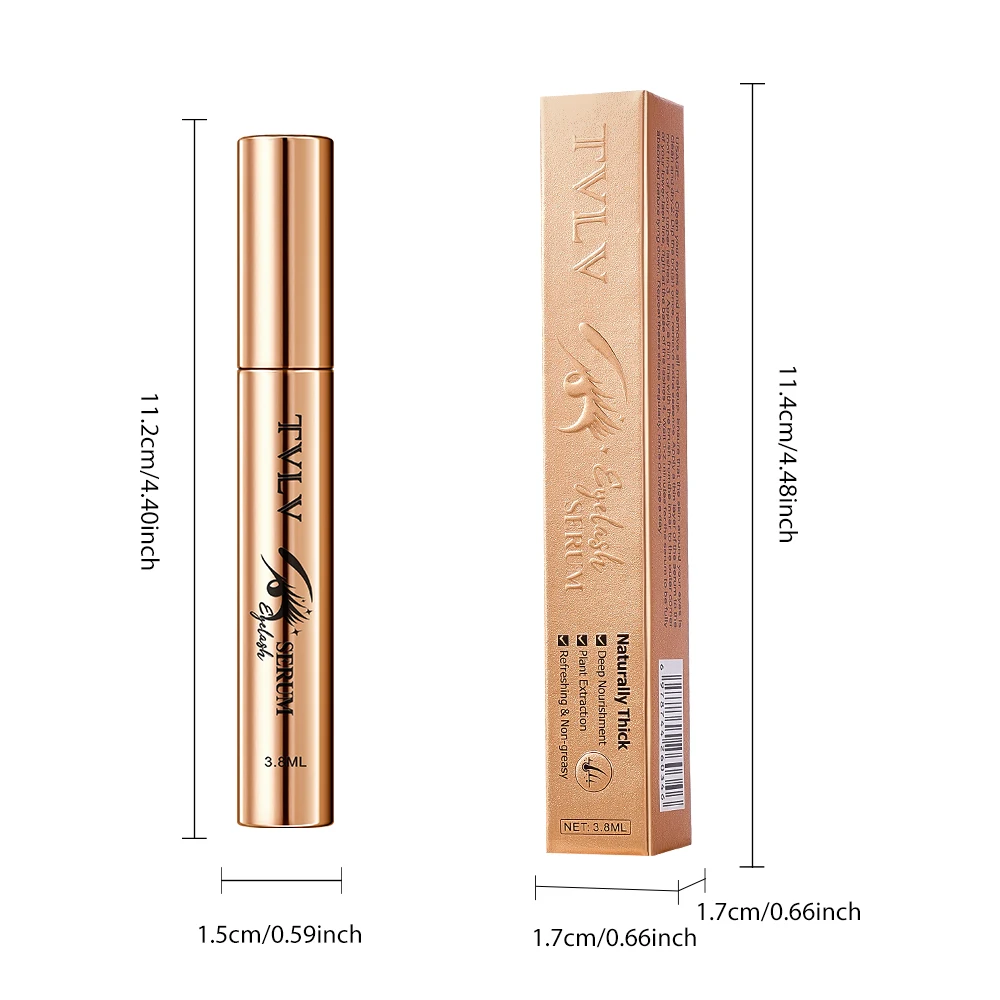 Eyelash Growth Serum, Nourishing Lash Enhancer with Plant Extracts, Gentle Non-Greasy Formula for Stronger Thicker Longer Lashes