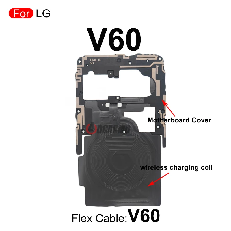 For LG V60 Wireless Charging Coil NFC Module With Motherboard Cover Holder Replacement Repair Part